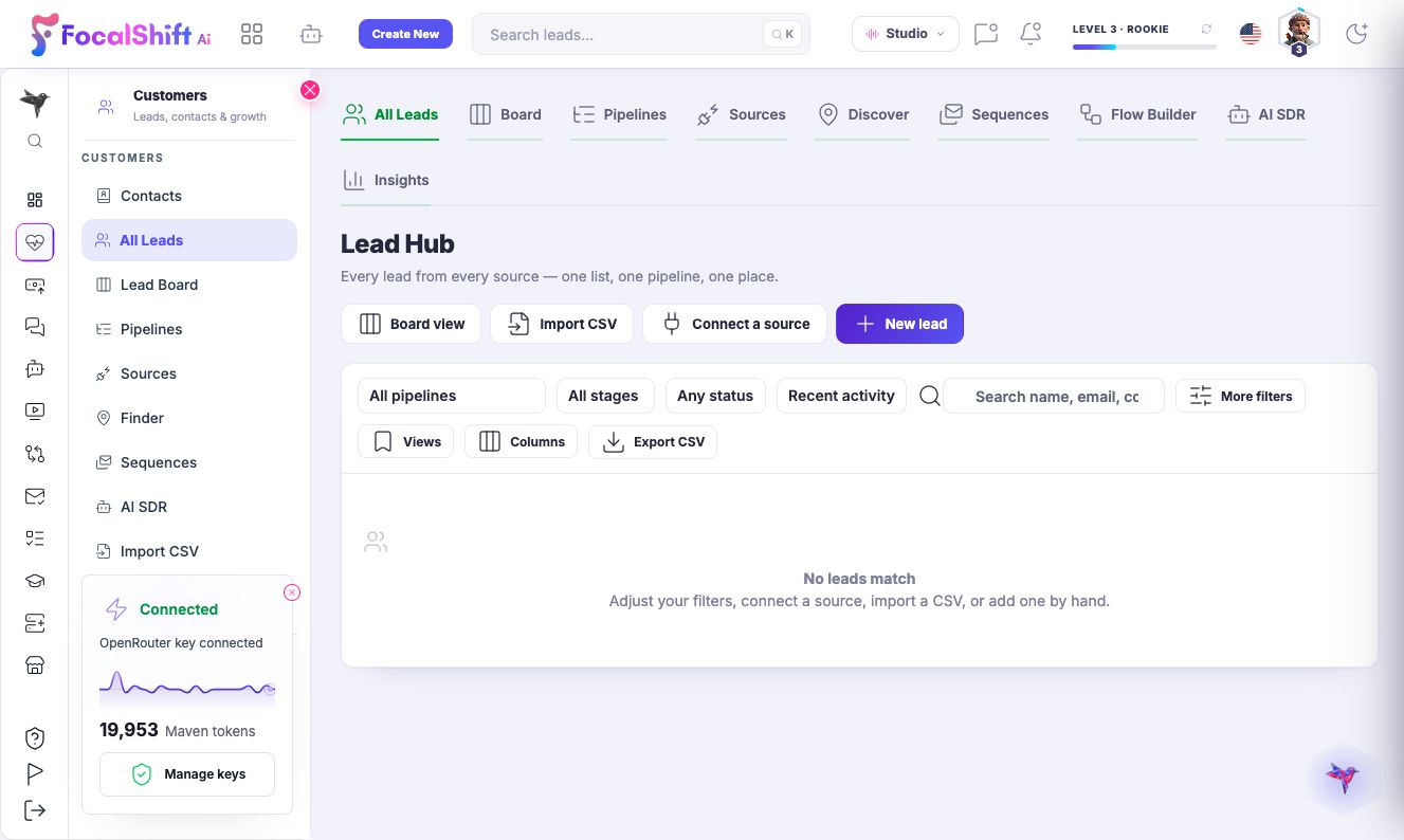 Leads and funnels in light mode