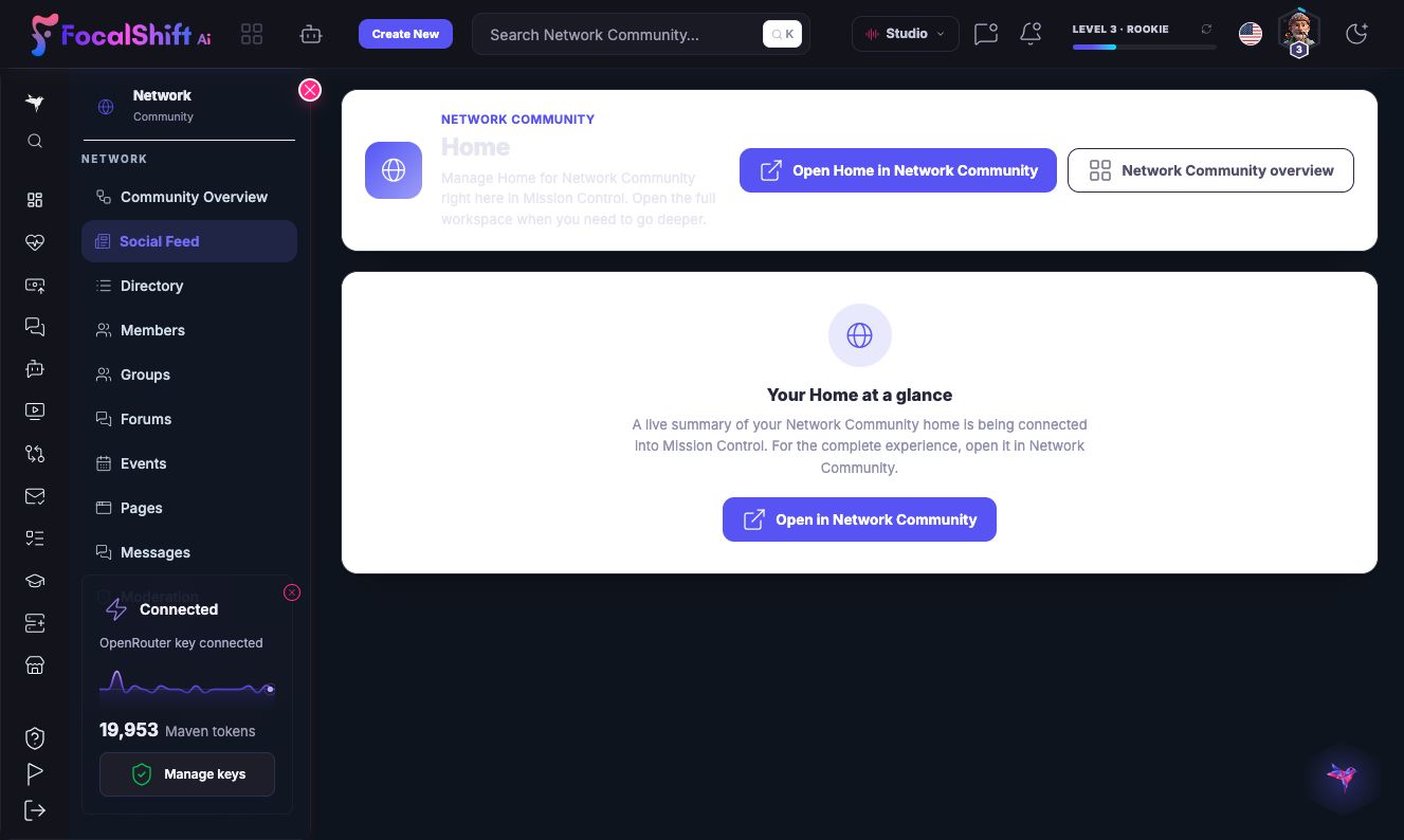 Network community in dark mode