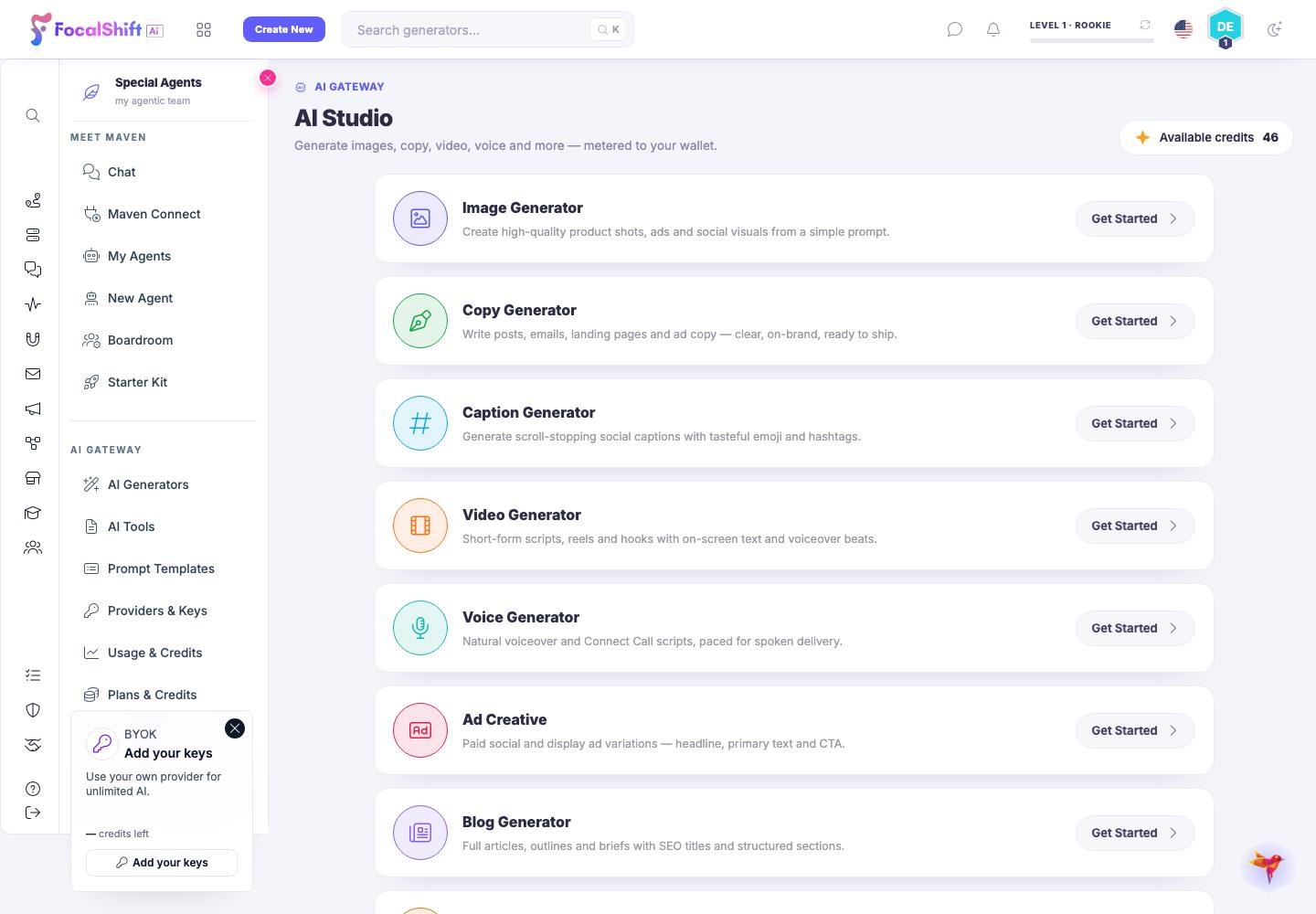 Create with your Ai team
