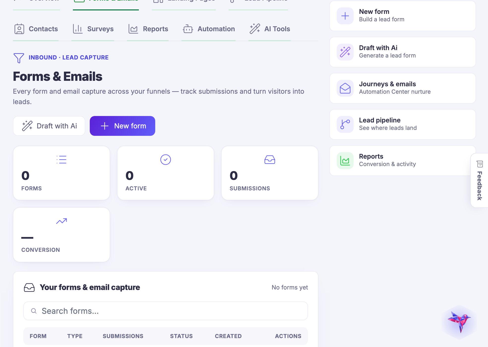Forms and emails — The doors you put in front of people, and the messages that go out when somebody walks through one.